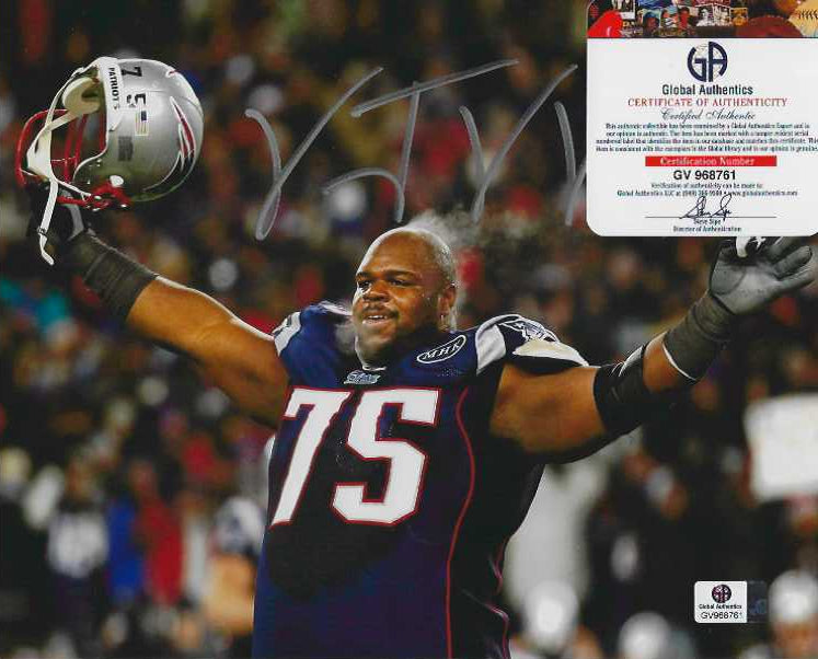Vince Wilfork New England Patriots Autographed 8x10 Photo coa W/Frame