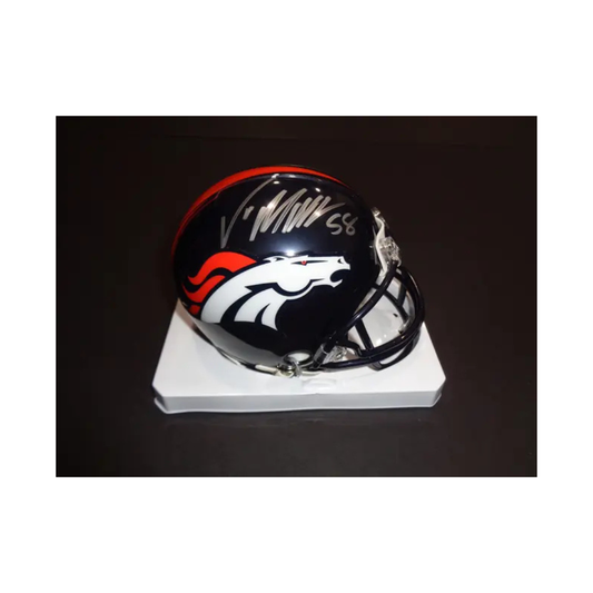 Von Miller Denver Broncos Autographed Riddell Mini Helmet coa