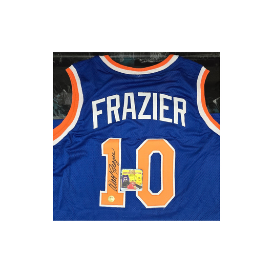 WALT FRAZIER SIGNED NEW YORK KNICKS AWAY JERSEY WITH COA - Fan Freaks