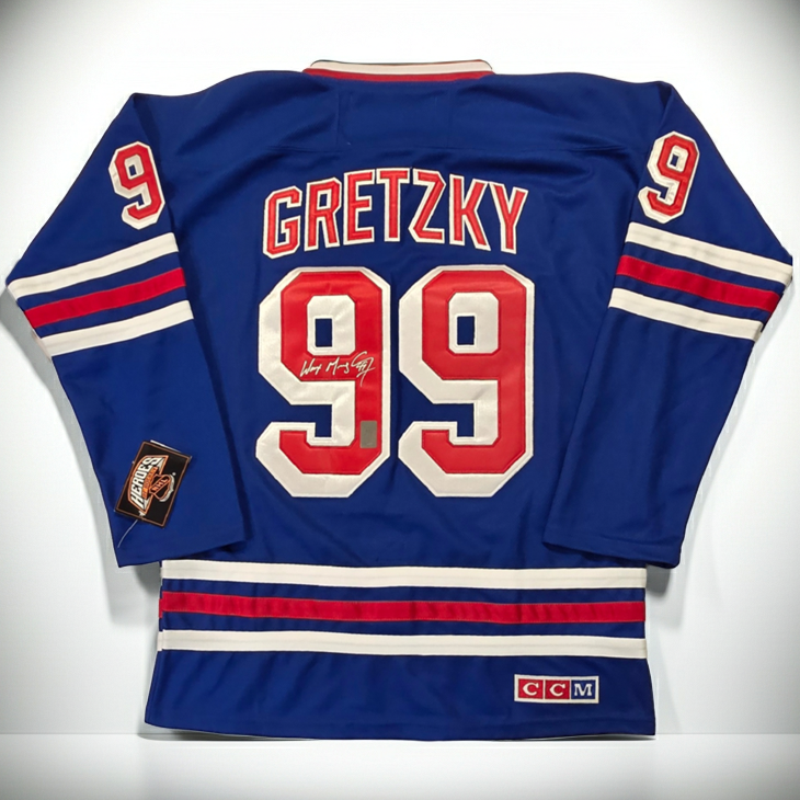 Wayne Gretzky of the NY Rangers autographed hockey jersey WG Authentic COA