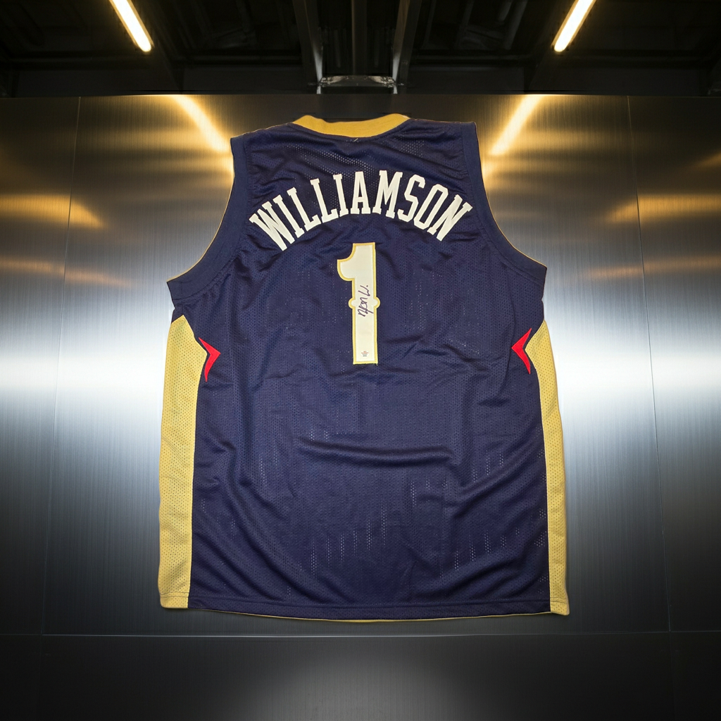 Zion Williamson of the New Orleans Pelicans signed basketball jersey PAAS COA