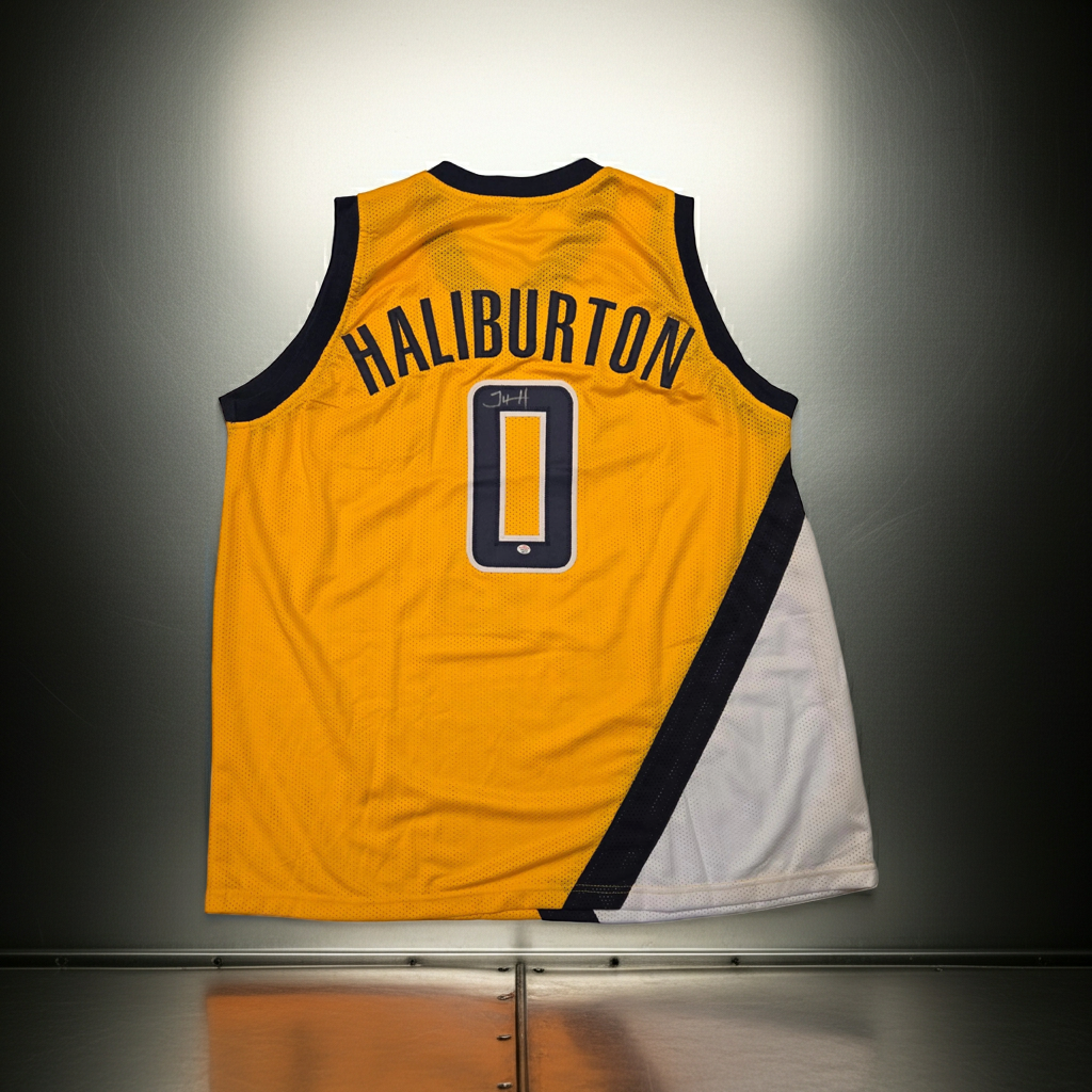 Tyrese Haliburton of the Indiana Pacers autographed basketball jersey COA