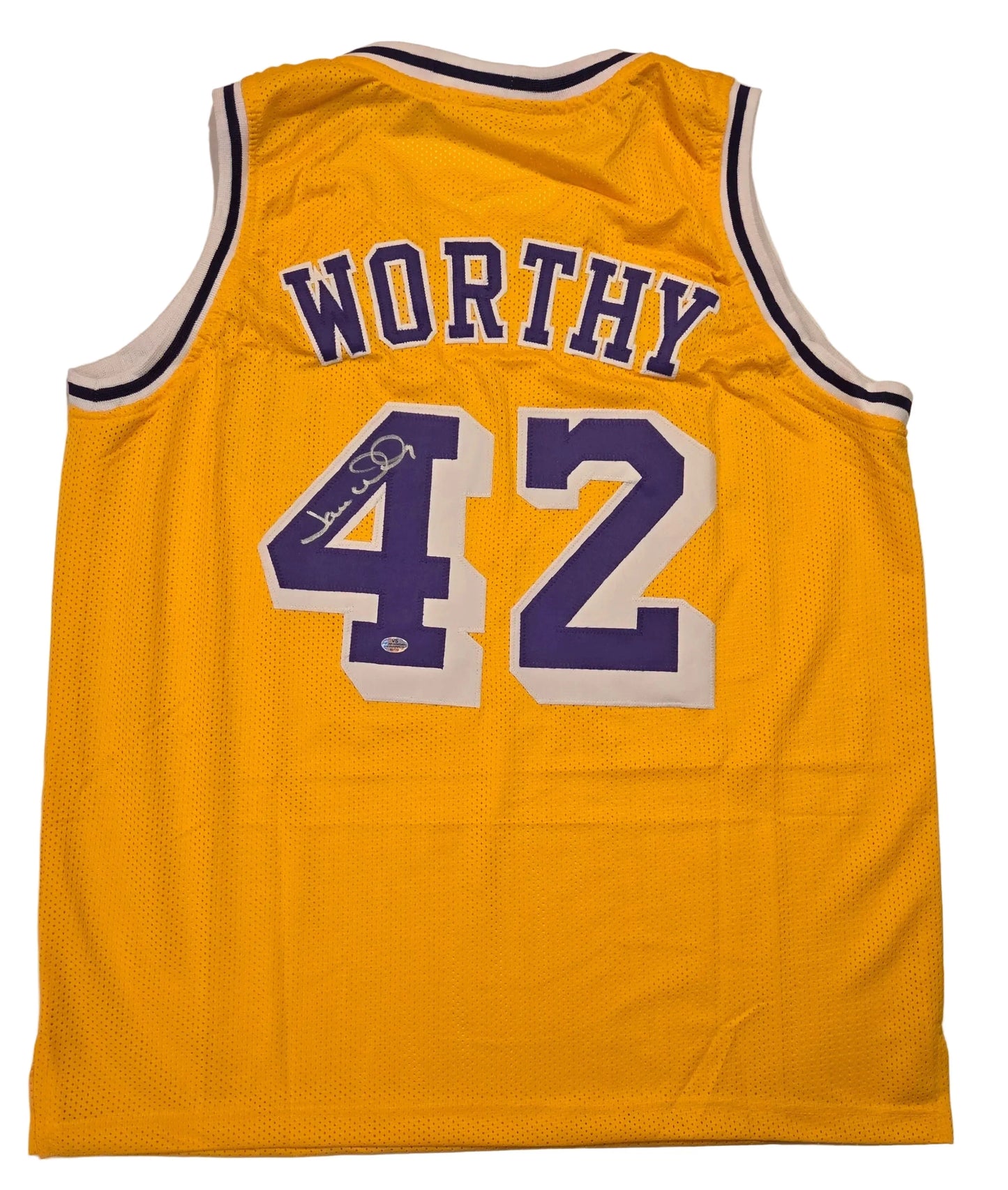 JAMES WORTHY SIGNED LOS ANGELES LAKERS JERSEY WITH COA