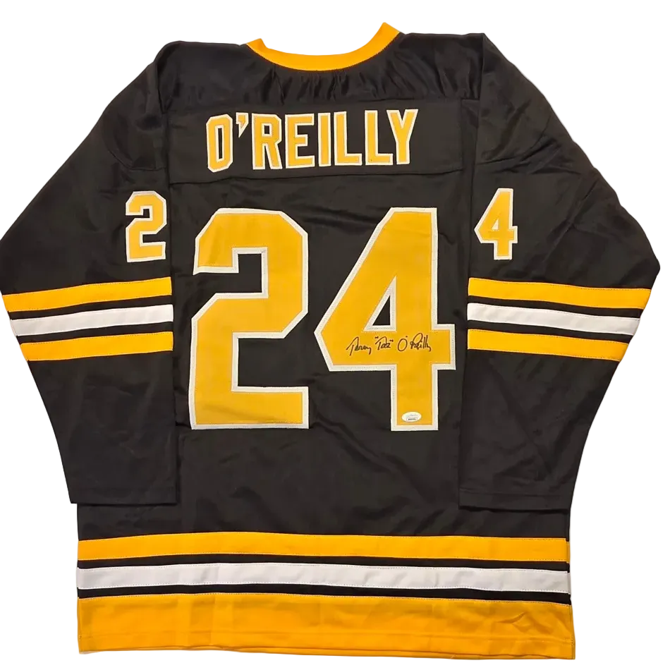 Terry O'Reilly Boston Bruins Autographed & Ins Custom Hockey Jersey coa