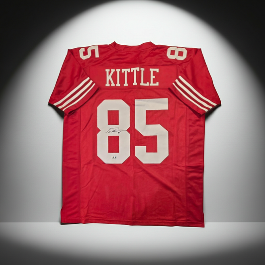 George Kittle San Francisco 49ers Autographed Football Jersey coa (XL)