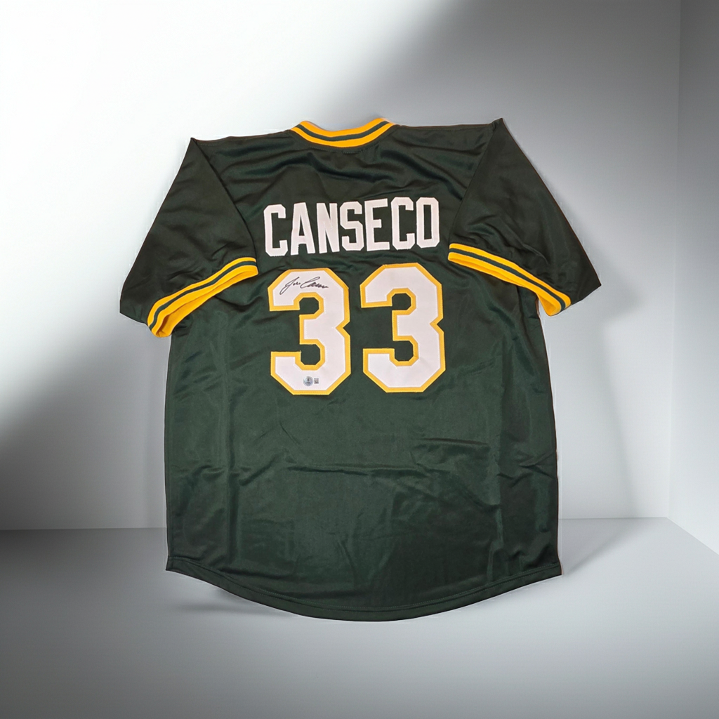 Jose Canseco Oakland A's Autographed Custom Baseball Jersey Beckett Hologram