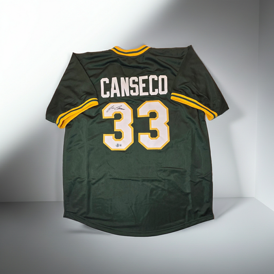 Jose Canseco Oakland A's Autographed Custom Baseball Jersey Beckett Hologram